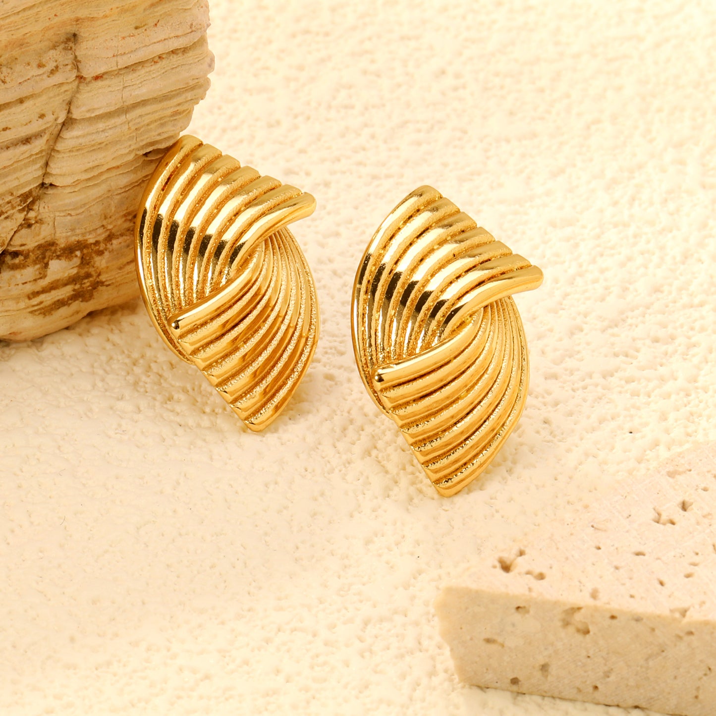 OEM Stainless Steel Stud Earrings Bulk Supplier 17x25.7mm | Hypoallergenic Jewelry Manufacturer | Custom Logo
