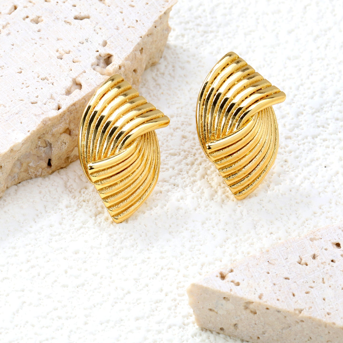 OEM Stainless Steel Stud Earrings Bulk Supplier 17x25.7mm | Hypoallergenic Jewelry Manufacturer | Custom Logo