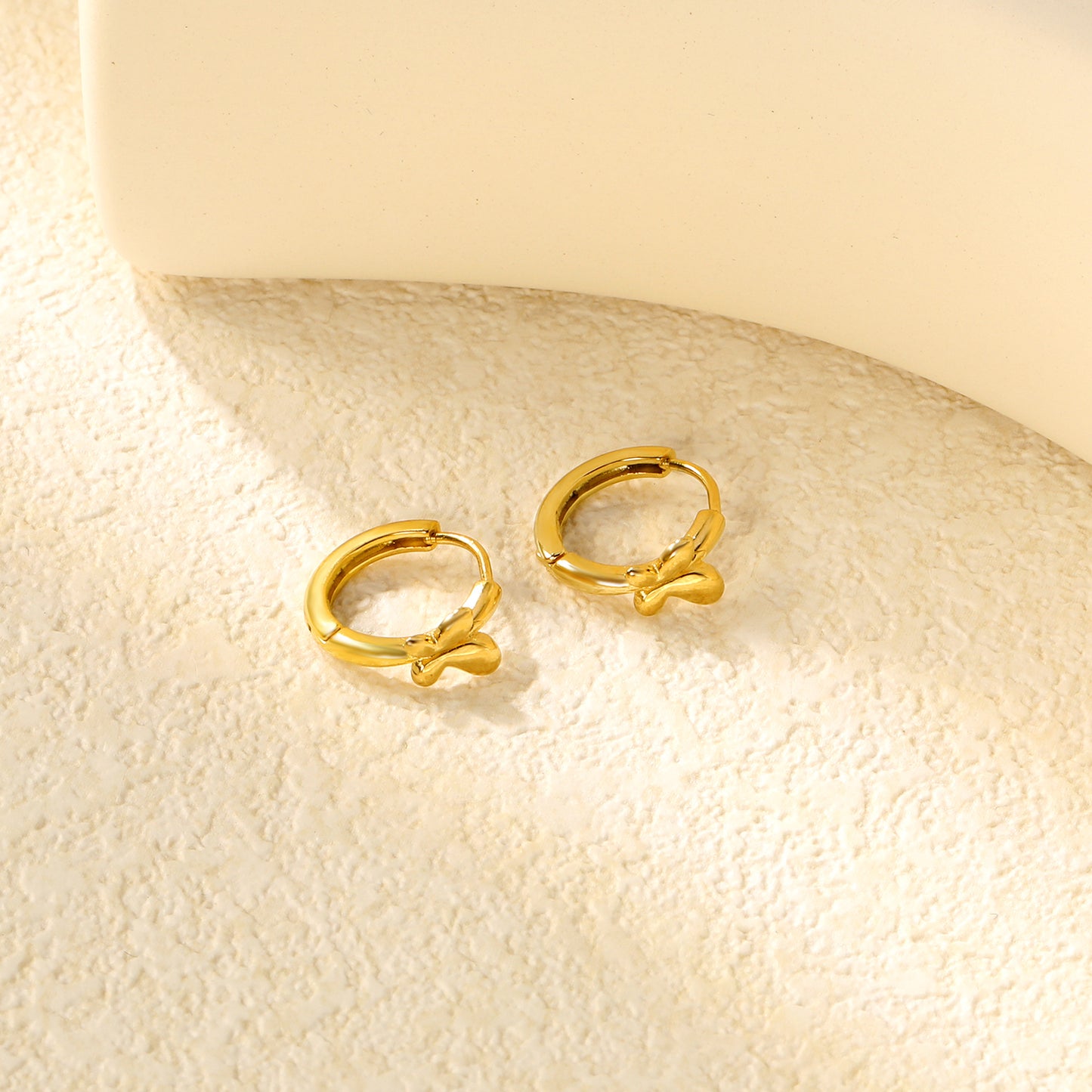 ✨ Wholesale Gold Floral & Butterfly Ear Cuffs - 6.2-10mm Designs w/ White Zircon | 10mm Adjustable Stainless Steel (1.6-2.5g)