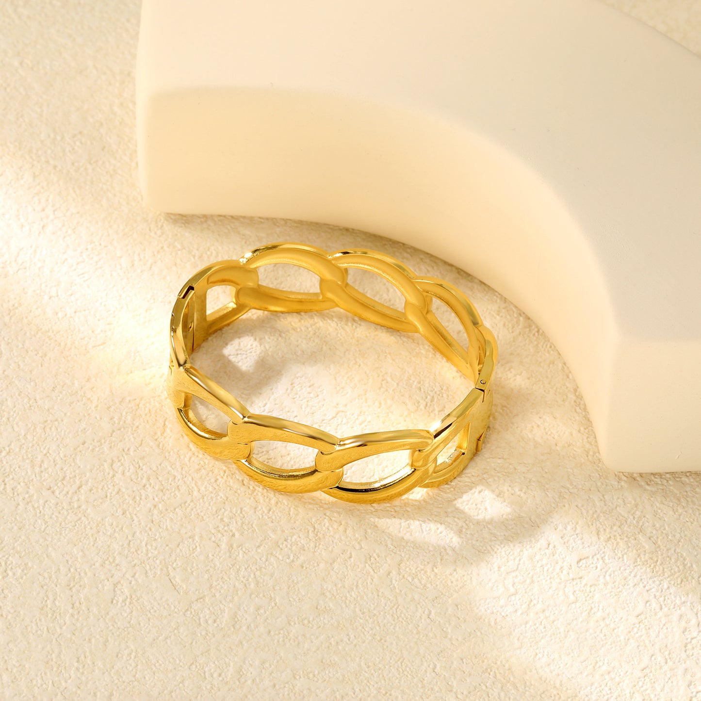 ✨ Heavy Duty Cuff Bracelet Wholesale 17.7mm Width | 60mm Fit | 41.2g Stainless Steel Bangle Gold & Silver Options