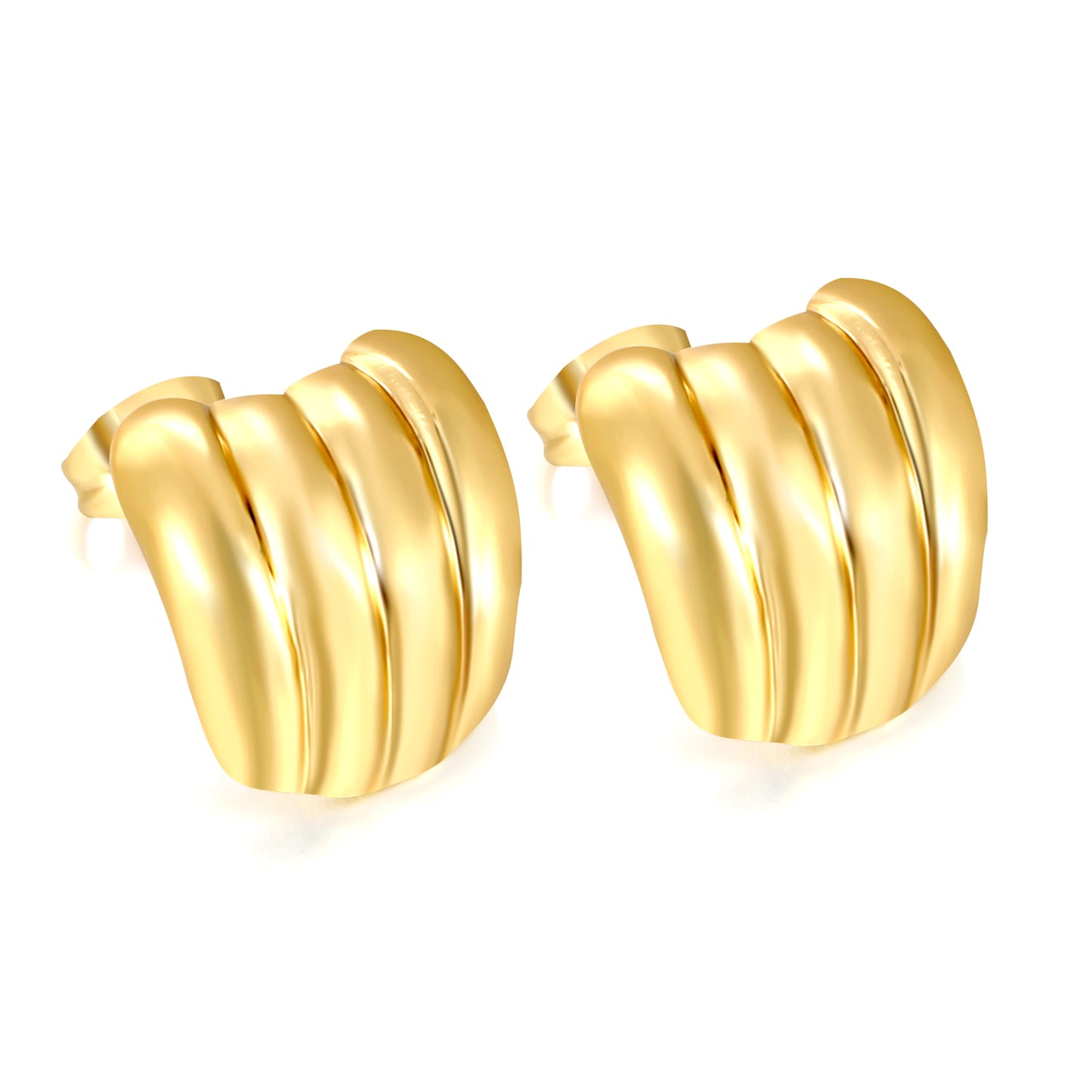 ✨ 15.2mm Gold Hoop Earrings Wholesale 14.2mm Width | Trendy Chunky Hoops | Nickel-Free Bulk Fashion Earrings