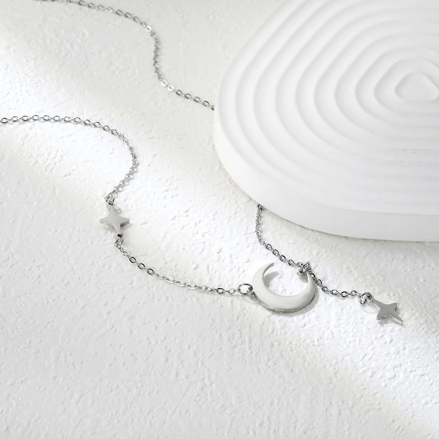 ✨ Celestial Charm Necklace Wholesale 4cm Tassel + Moon & Star Pendants | Adjustable 42+5cm Chain | Dual-Tone Options