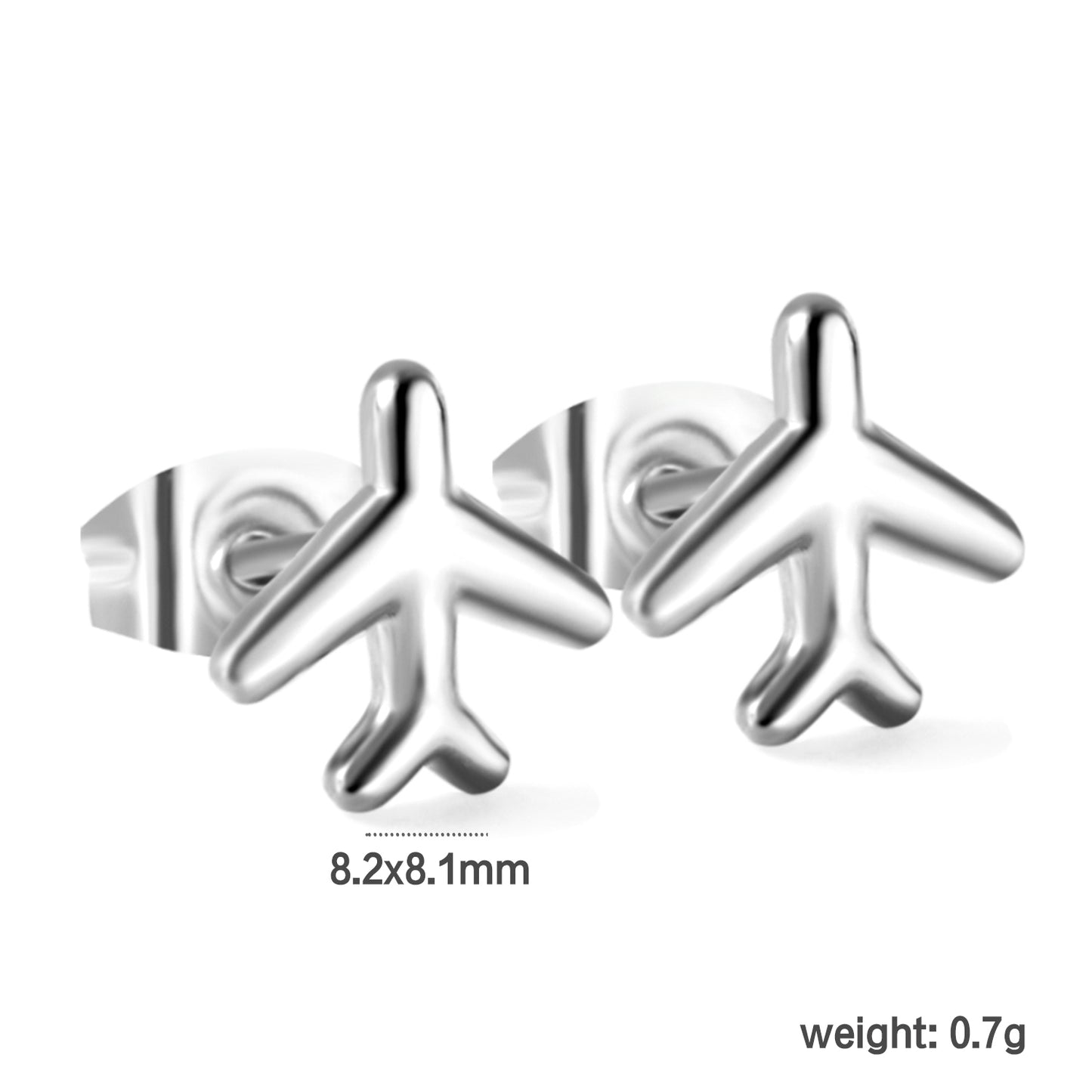8.2*8.1mm PVD 18K Gold/Steel Stainless Steel Stud Earring for Sensitive Skin