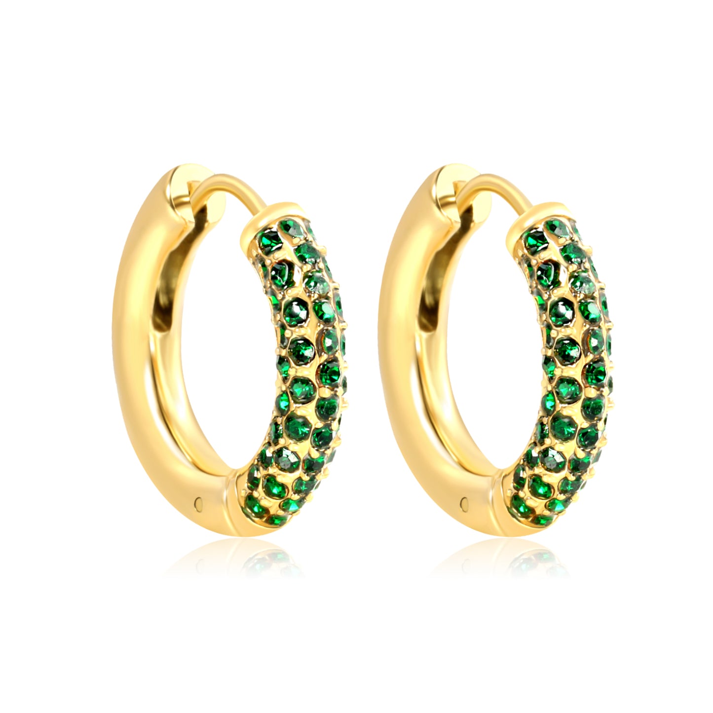 22*22mm Gold Plating Zircon Copper Earrings Hot Sell Jewelry Trendy Fashion Wholesale