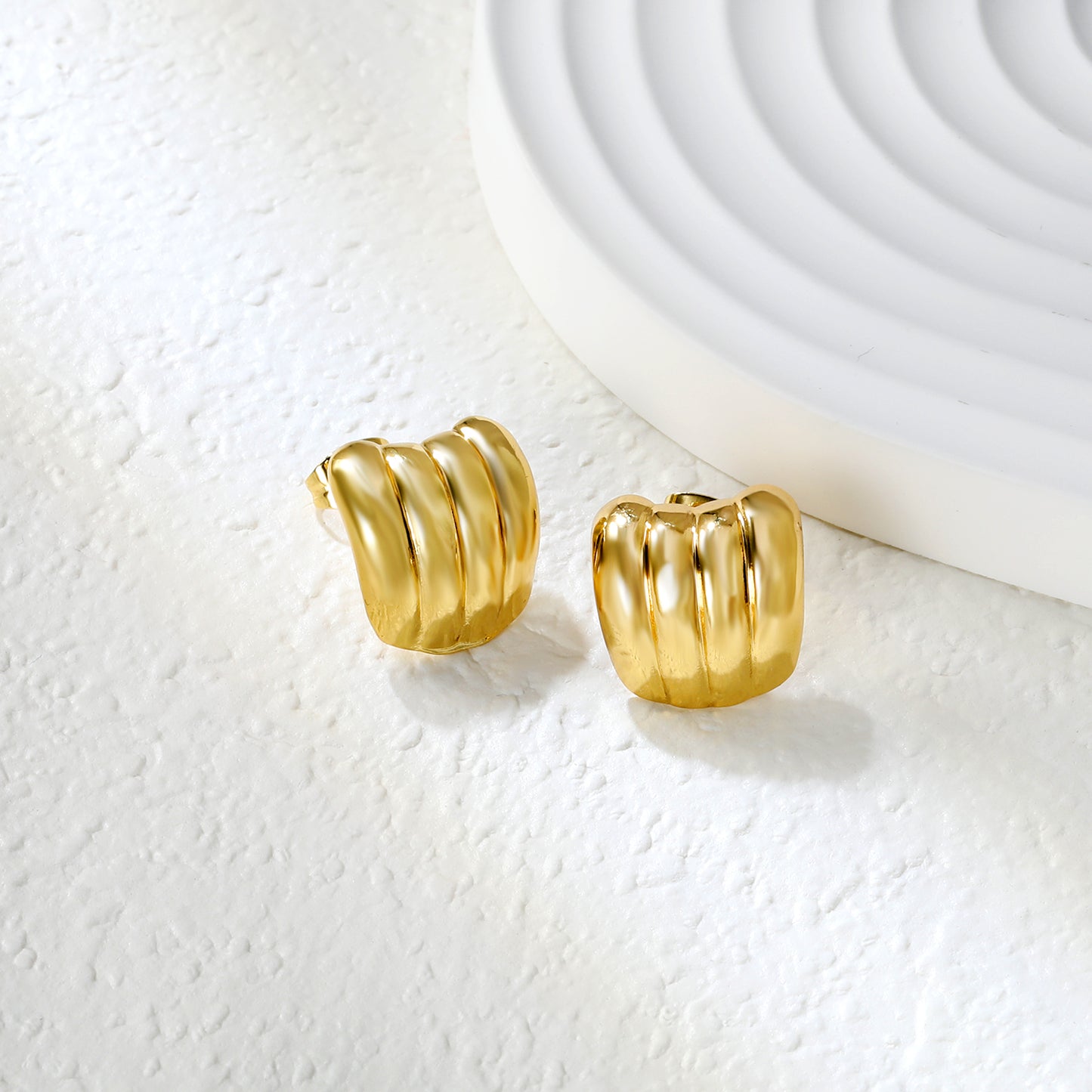 ✨ 15.2mm Gold Hoop Earrings Wholesale 14.2mm Width | Trendy Chunky Hoops | Nickel-Free Bulk Fashion Earrings