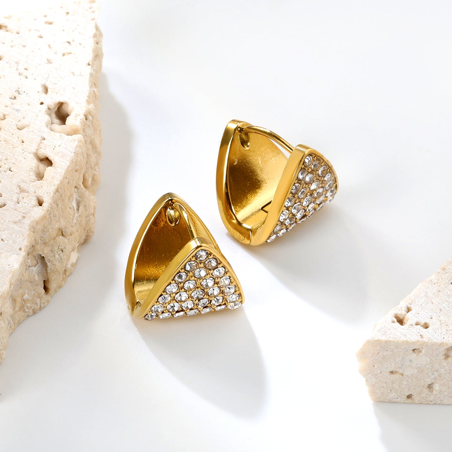 Wholesale Stainless Steel Zircon Earrings – Hypoallergenic Fashion Jewelry in Bulk for Women