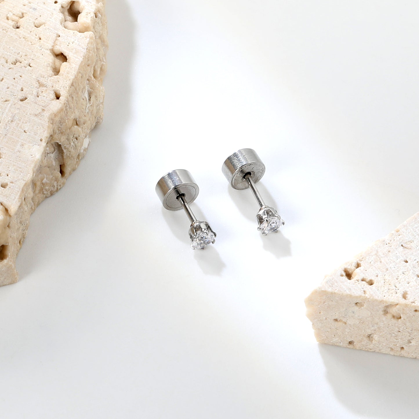 ✨ Wholesale 5mm Rose Gold Press Studs Snap-On Earring Posts | 1g Secure Stainless Steel Backings (100-Pack Bulk)
