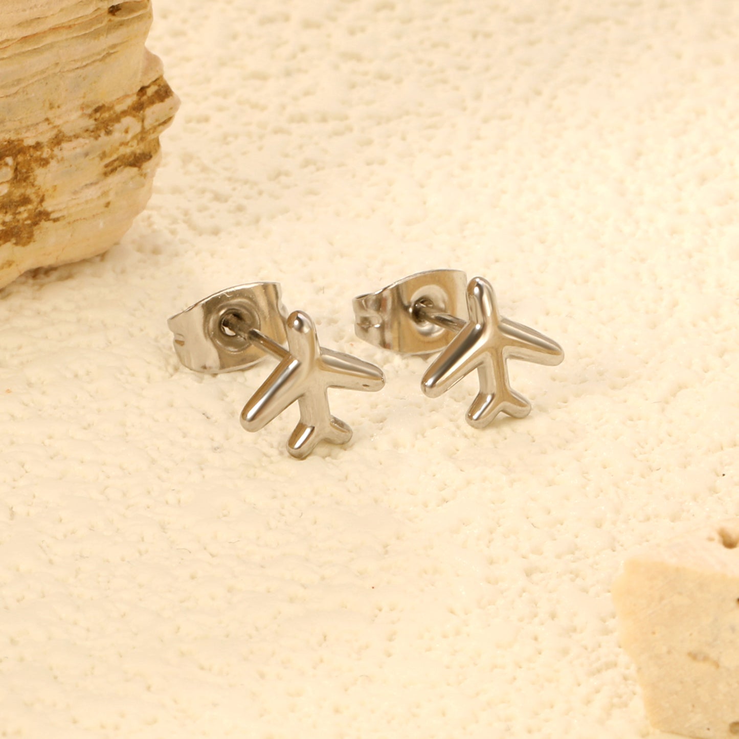 8.2*8.1mm PVD 18K Gold/Steel Stainless Steel Stud Earring for Sensitive Skin