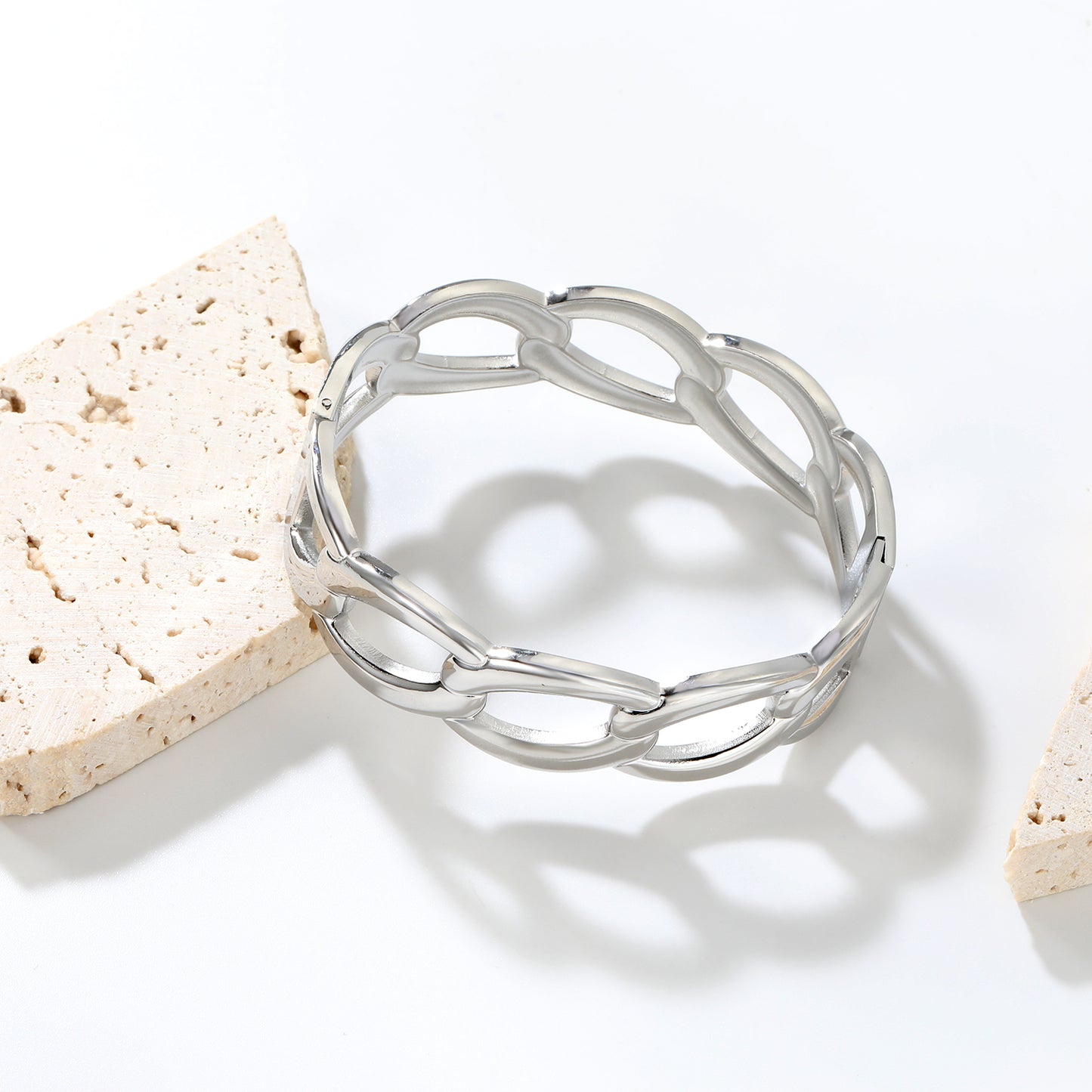 ✨ Heavy Duty Cuff Bracelet Wholesale 17.7mm Width | 60mm Fit | 41.2g Stainless Steel Bangle Gold & Silver Options