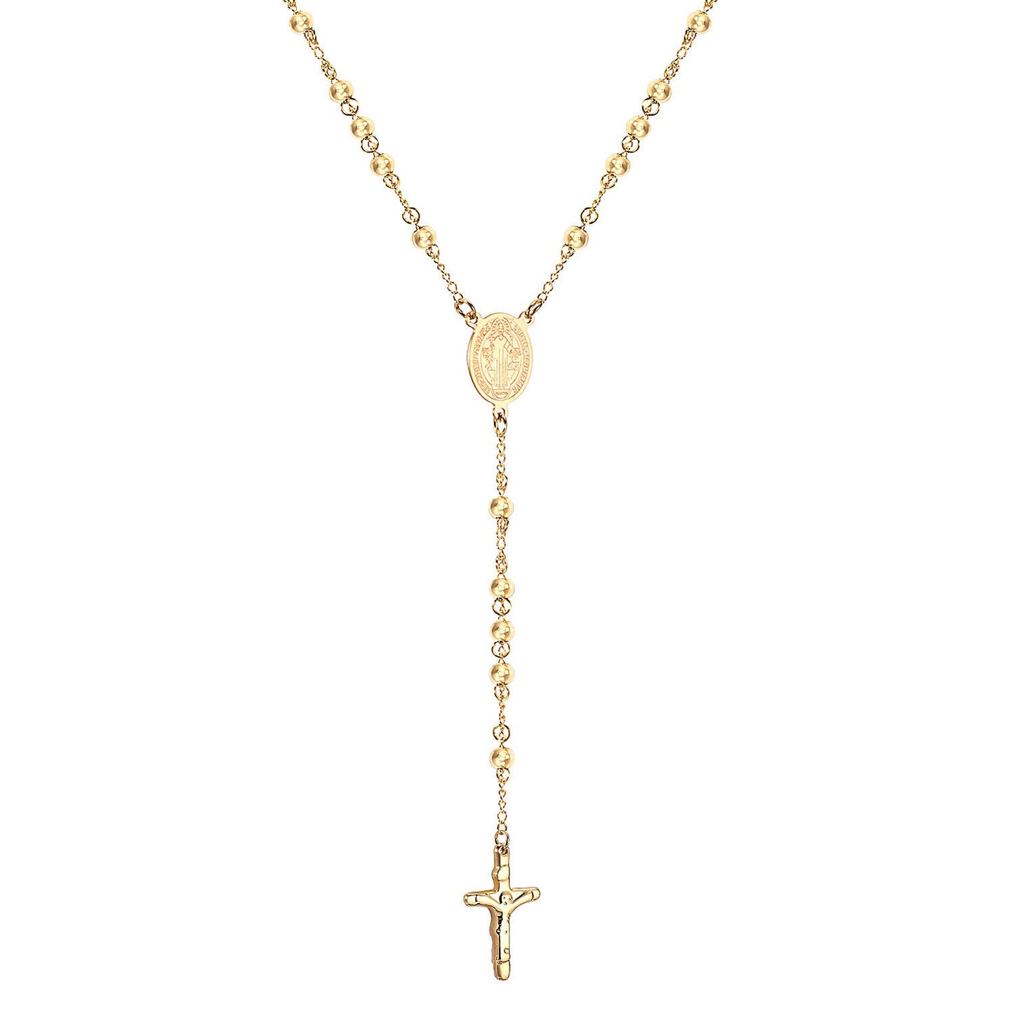 1-Golden Jesus Chain-6MM