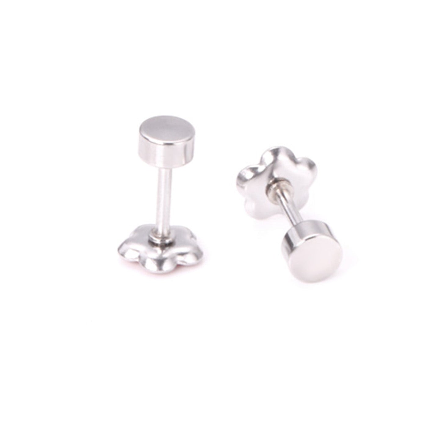 12 pairs steel/plum color mix stud earrings