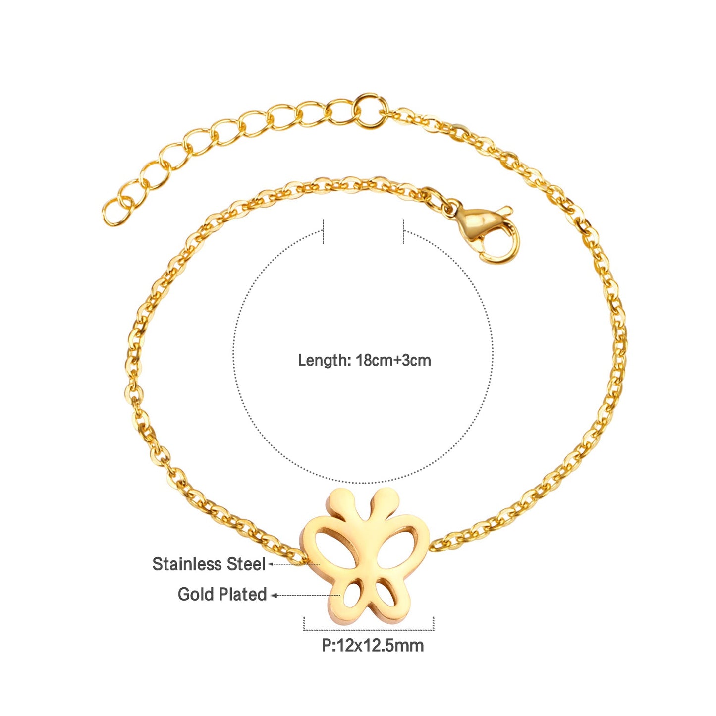 Accessory Bracelet Without Diamonds 12mm 18+3cm
