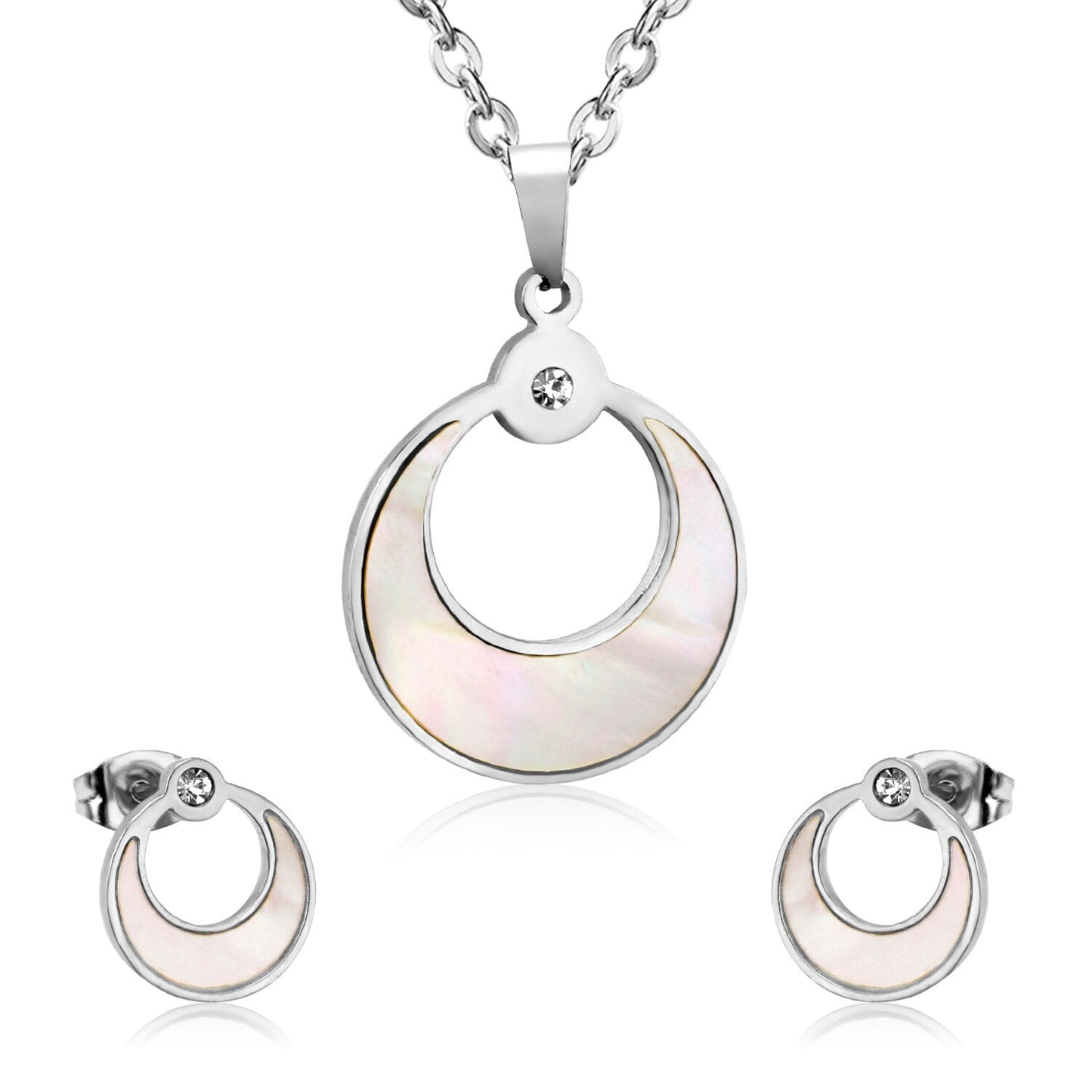 Brand New Circles Big Pendants With AAA Zirconia Jewelry Sets For Woman Man Luxury Wedding Jewelry Gifts 2022