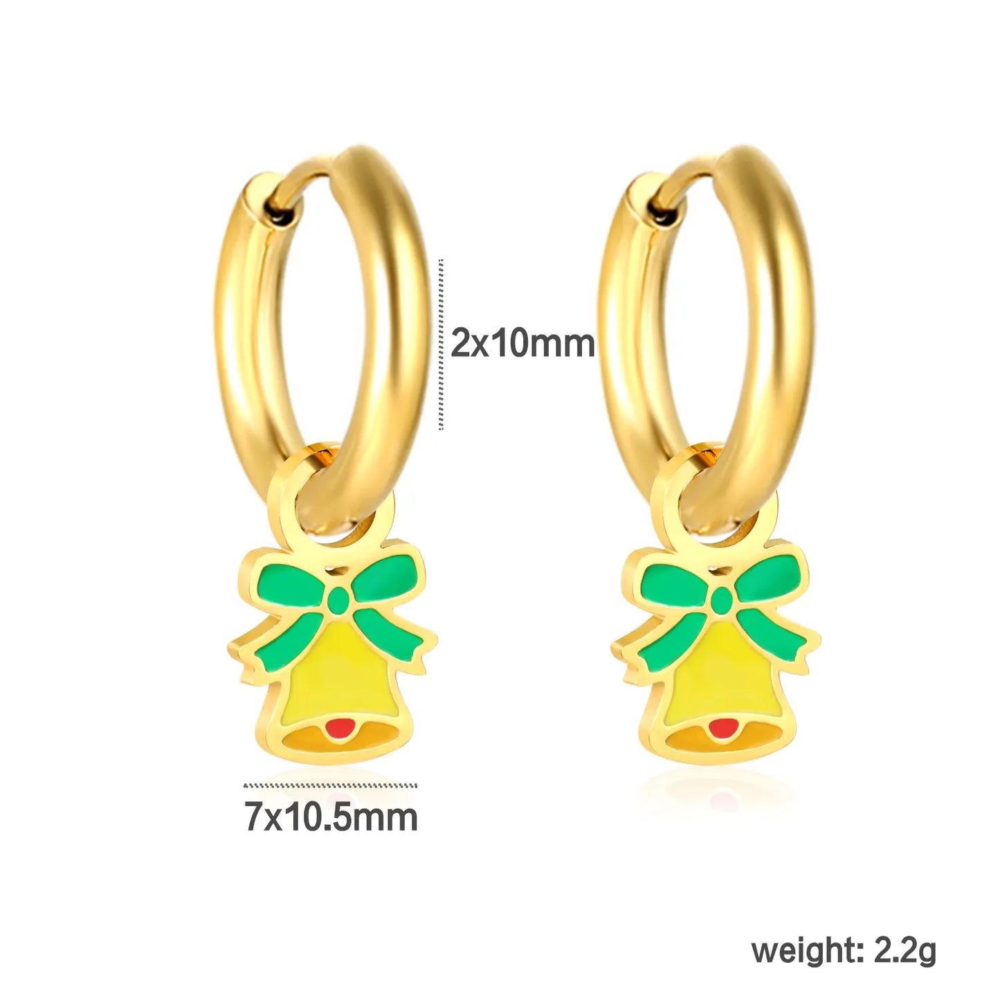 🔔 Wholesale Christmas Earrings Collection | Various Holiday Designs in One Set | Santa, Tree, Snowflake & More | Gold Plated Stainless Steel Studs
