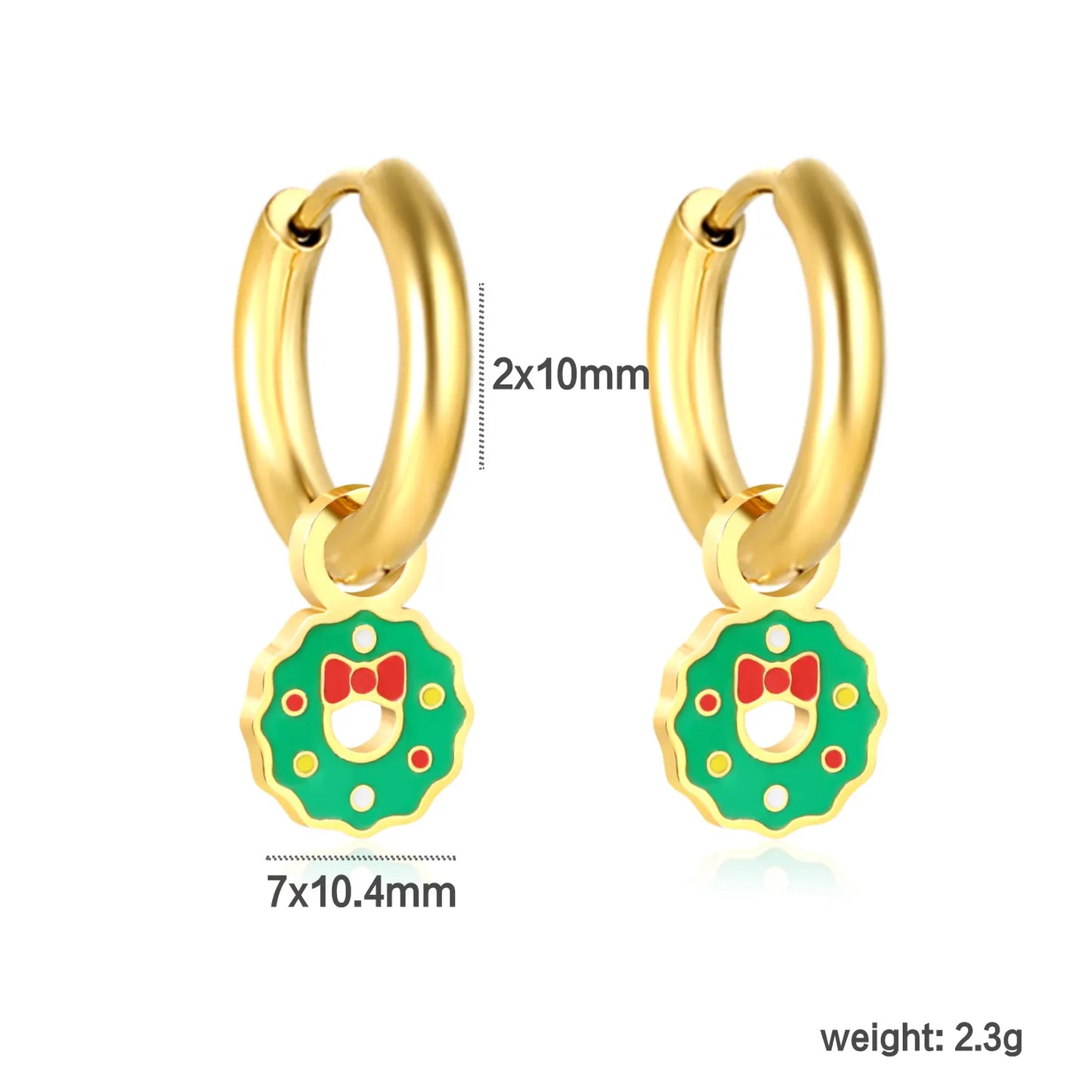 🔔 Wholesale Christmas Earrings Collection | Various Holiday Designs in One Set | Santa, Tree, Snowflake & More | Gold Plated Stainless Steel Studs