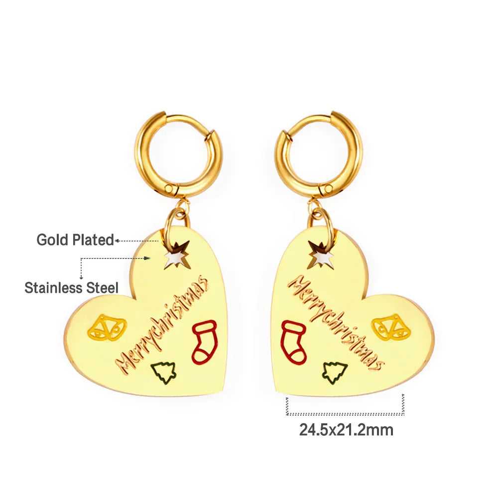 🔔 Wholesale Christmas Earrings Collection | Various Holiday Designs in One Set | Santa, Tree, Snowflake & More | Gold Plated Stainless Steel Studs