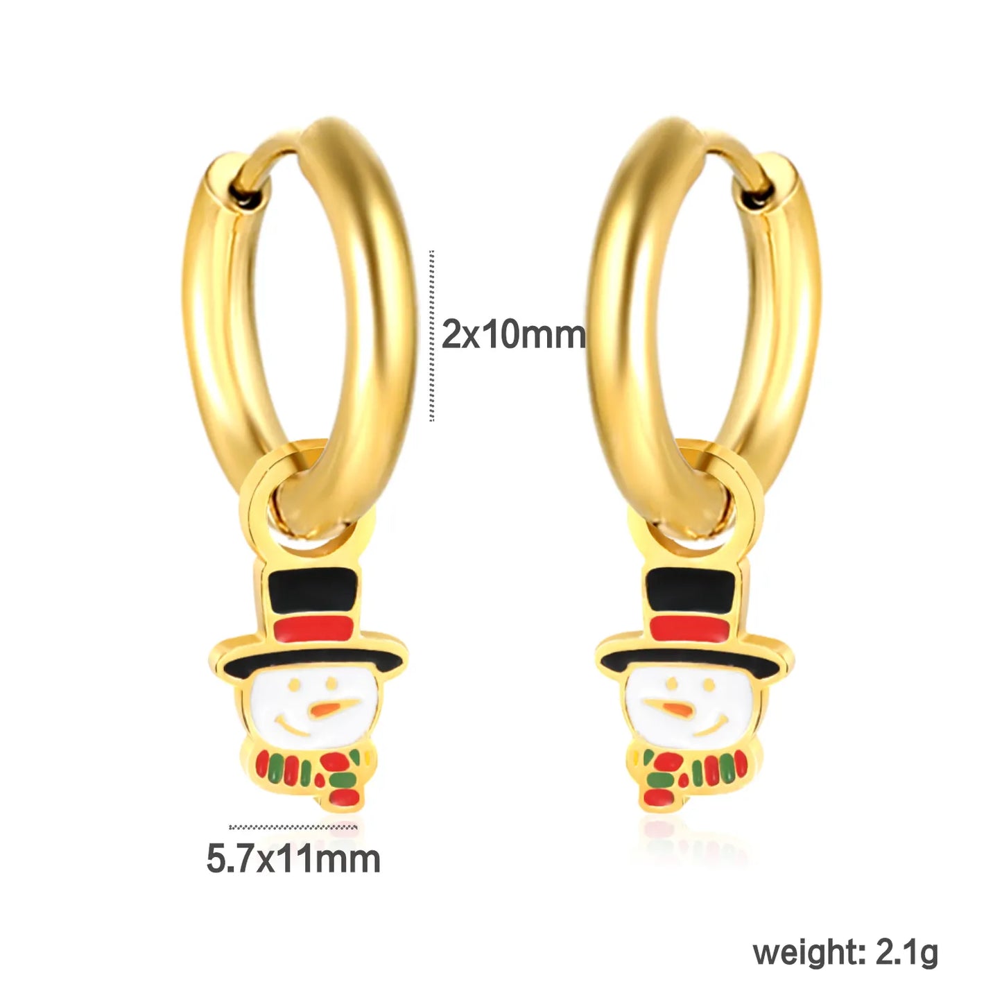 🔔 Wholesale Christmas Earrings Collection | Various Holiday Designs in One Set | Santa, Tree, Snowflake & More | Gold Plated Stainless Steel Studs