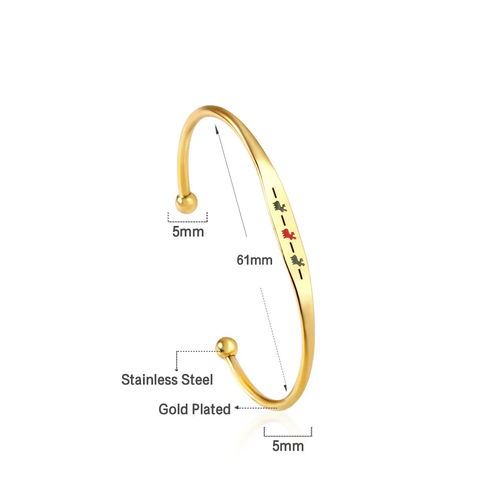 🎄 Wholesale Christmas Charm Bracelet | Gold Plated Holiday Design | Santa/Snowflake/Tree Charms | Stainless Steel Adjustable Bangle