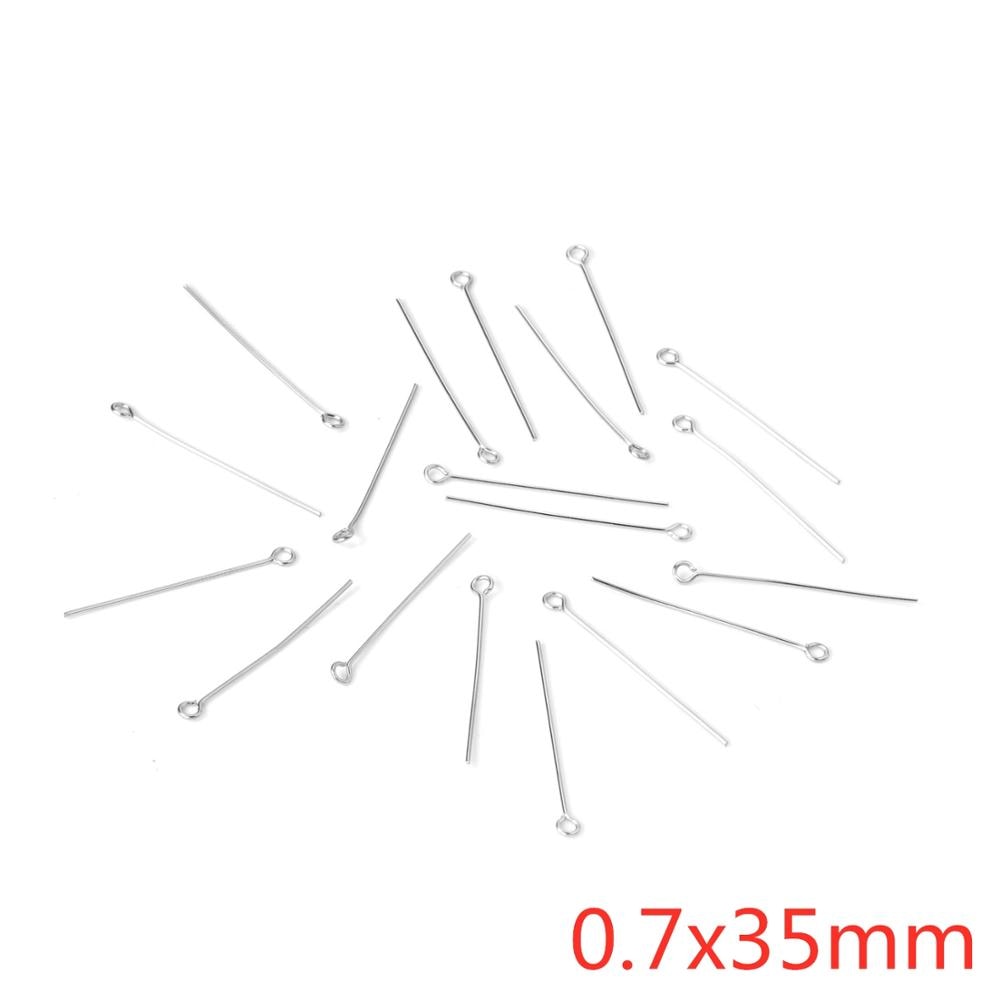 ASON 500pcs/lot Gold/Silver Color Stainless Steel Eye Pin Head Pins Findings Needles Accessories for DIY Jewelry Making Supplies