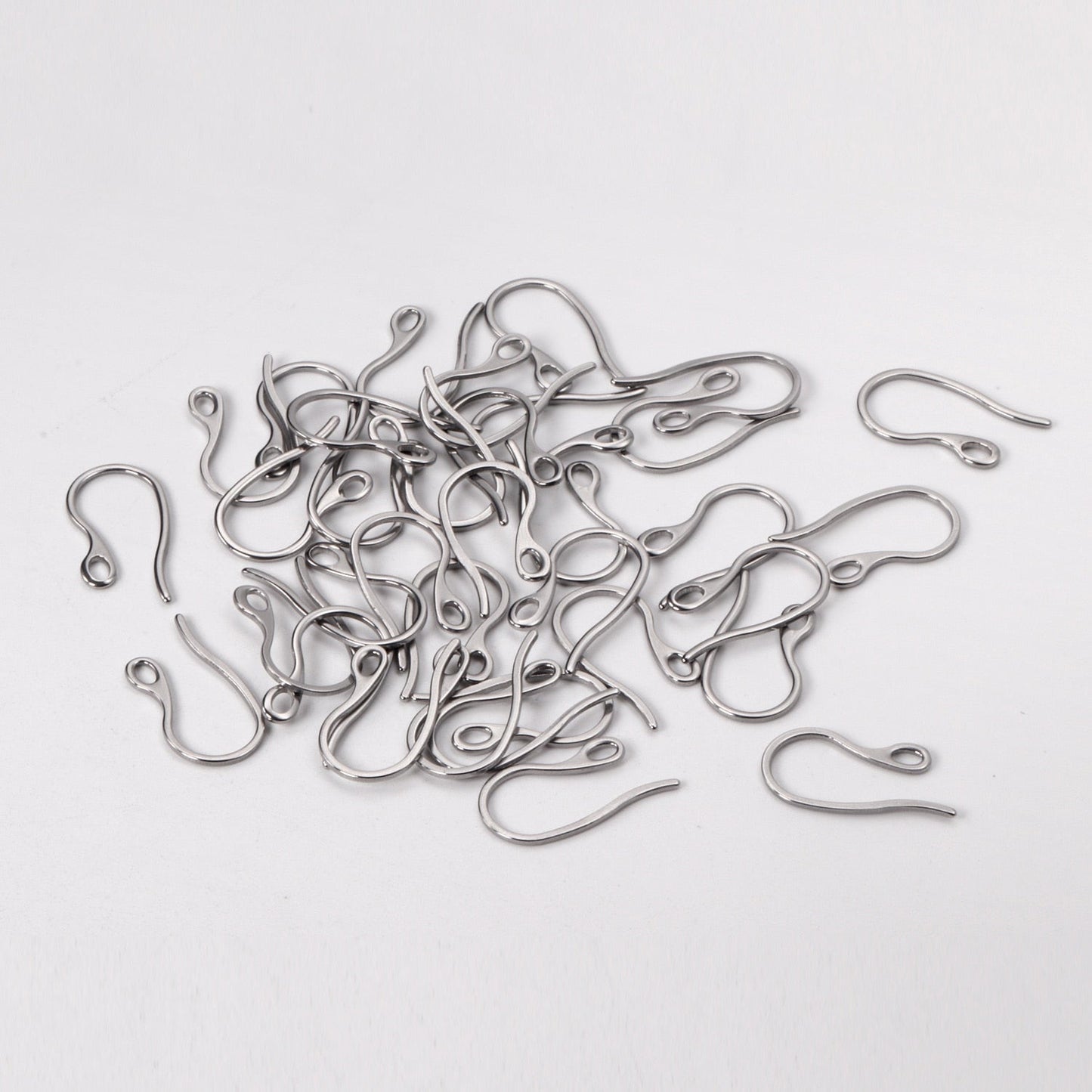 100pcs/lot Fashion Earring Ear Hook Stainless Steel Gold Silver Color Wholesale Hooks Earwires For DIY Jewelry Making Finding