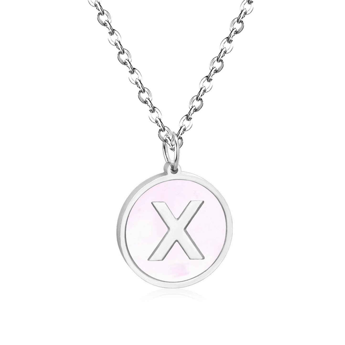 New and Hot 316L Stainless Steel Alphabet Pendant Necklace 26 Letters A-Z Choker Necklaces Jewelry
