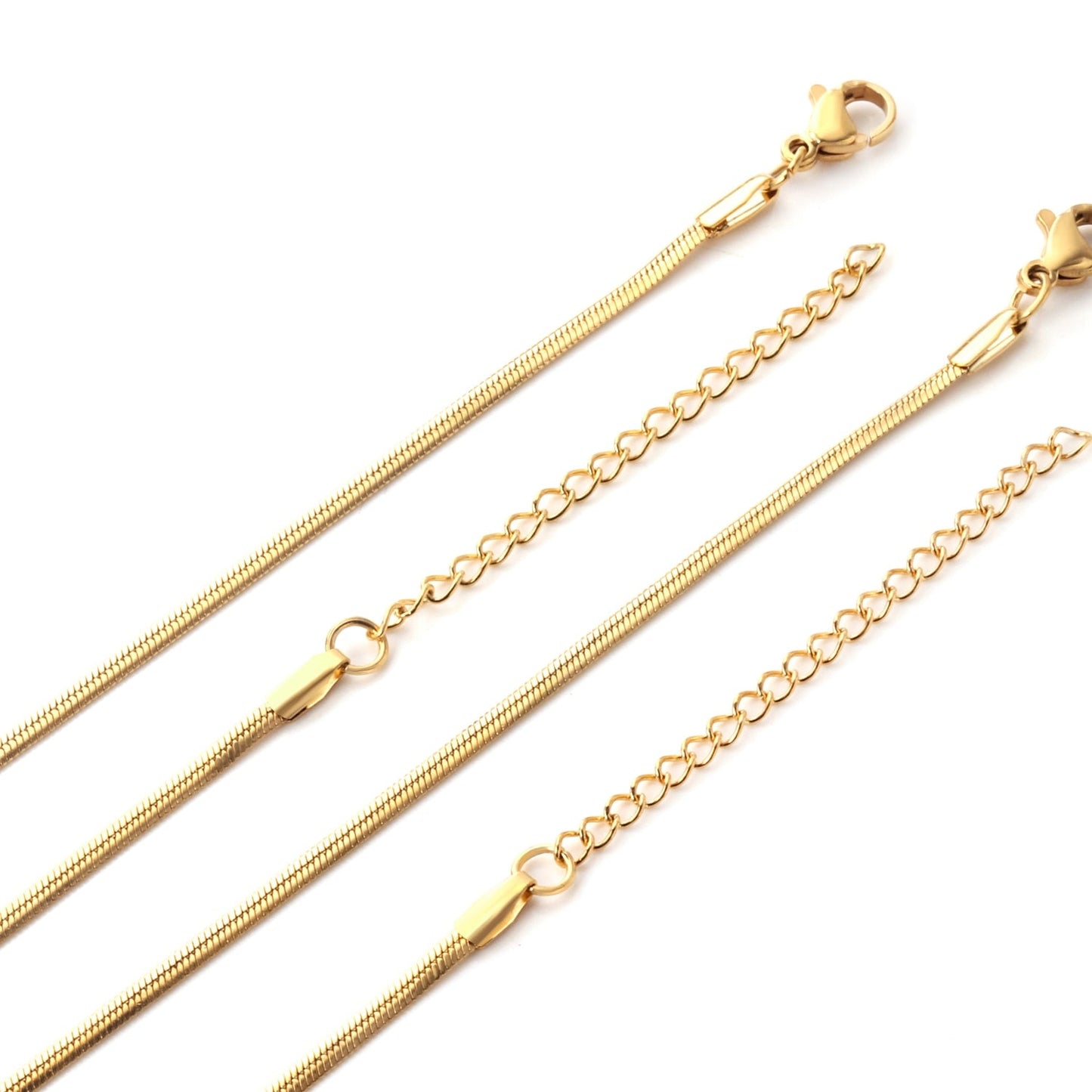 ASON Long Necklace 2022 Collier Female Stainless Steel 2mm Gold Silver Color Trendy Style Snake Extender Chains Necklace Gift