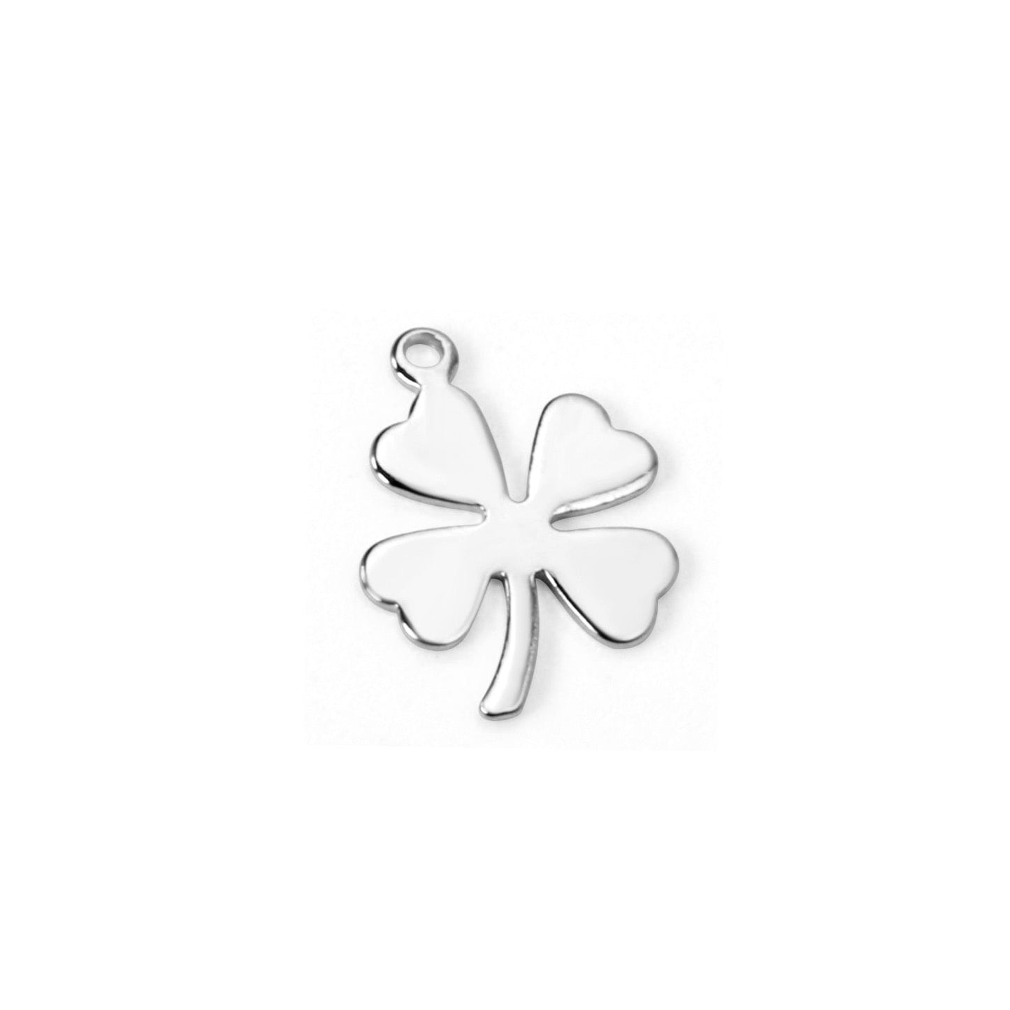 ASON 100 Pcs/Lots Ladies Necklace Heart Charm Pendant Stainless Steel For Necklace Bracelet DIY Handmade Jewelry Making Supplies