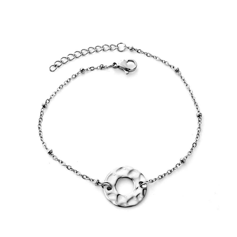 Stainless Steel Round Hollow Accessory Bracelet