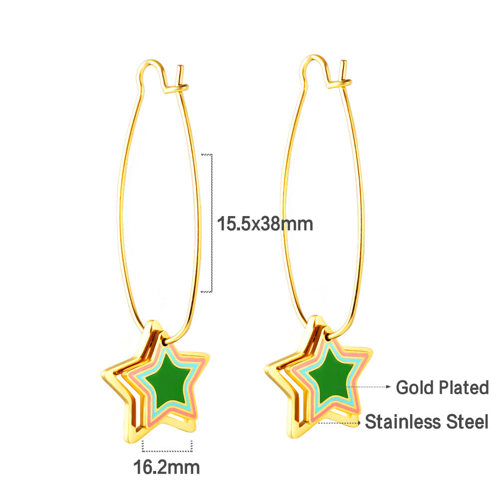 Star Shape Stainless Steel Earrings for Women and kids earrings