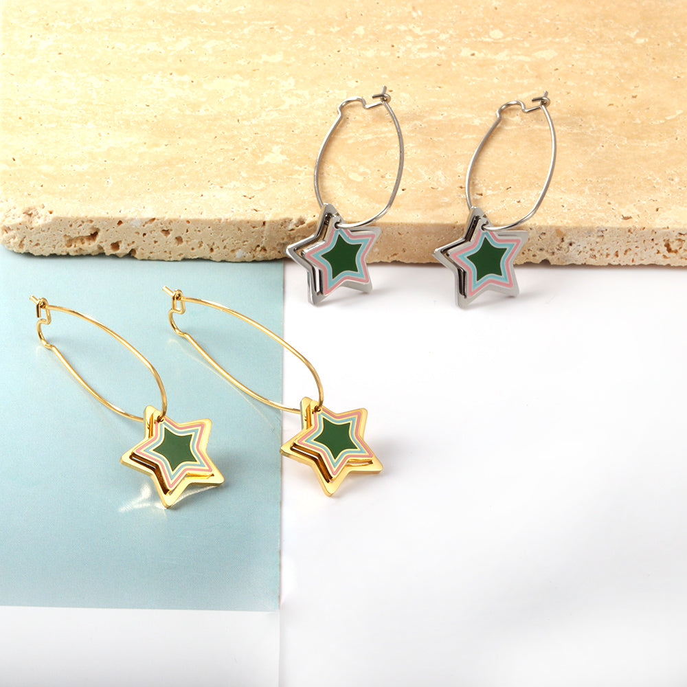Star Shape Stainless Steel Earrings for Women and kids earrings