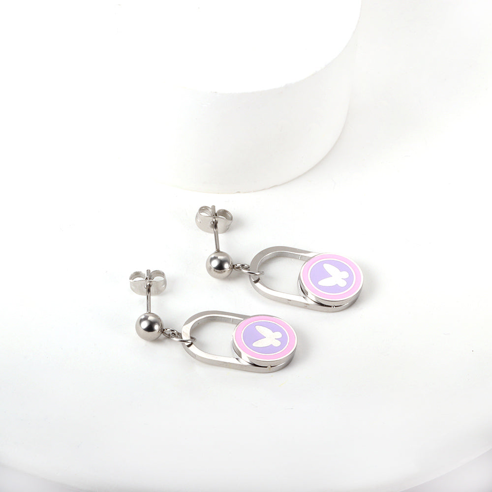 Stainless Steel Butterfly Stud Earrings girls jewelry Kids Earrings