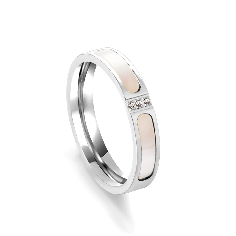 Three diamond ring niche design light luxury fashion high sense finger ring