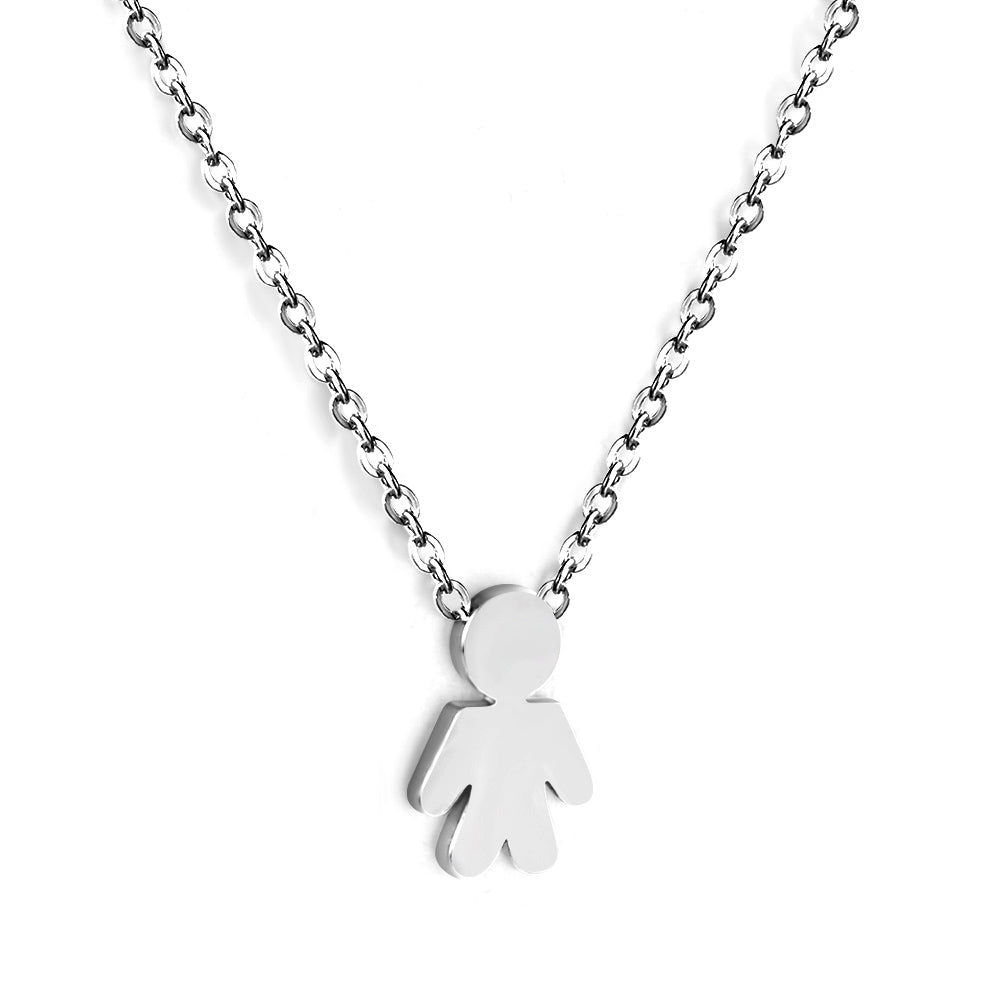 Girls Kids Jewelry Stainless Steel Boy's Accessory Necklace