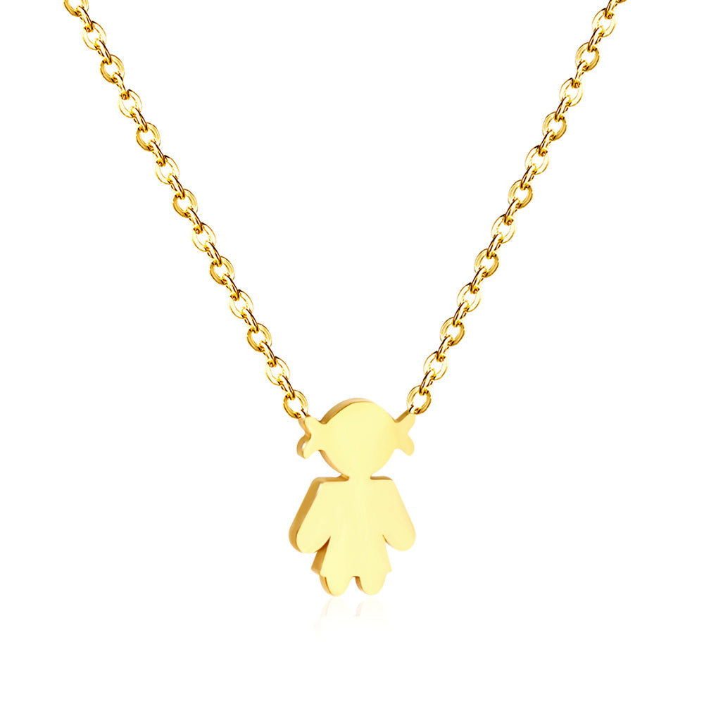 Stainless Steel Girl's Kids Jewelry Kids Accessory Necklace