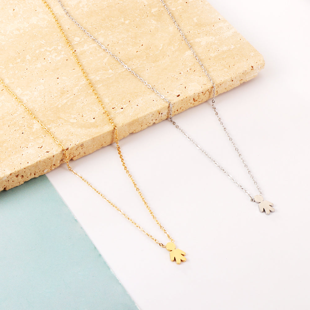 Girls Kids Jewelry Stainless Steel Boy's Accessory Necklace