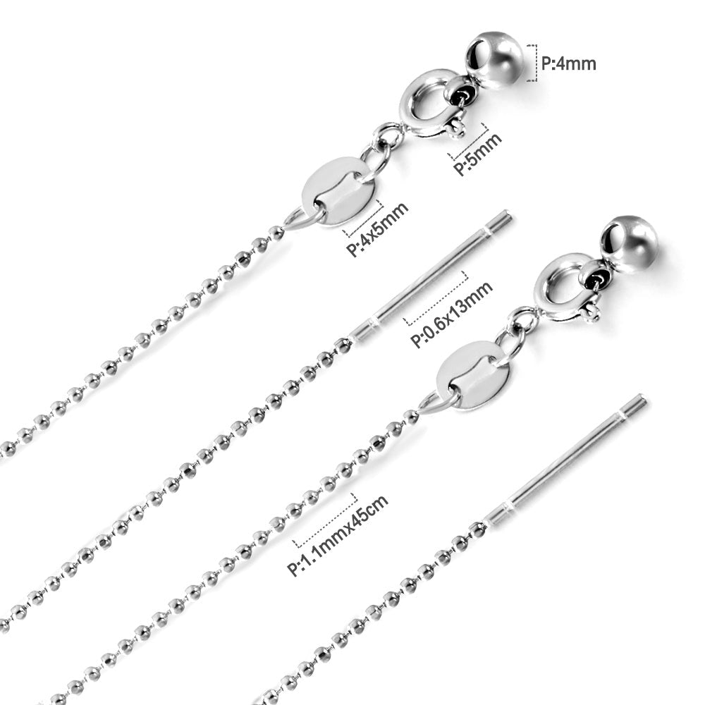 ASON 10pcs/bulk long necklace collar 1.1mm*45cm retractable connector clasp with chain steel color & gold color stainless steel necklace wholesale