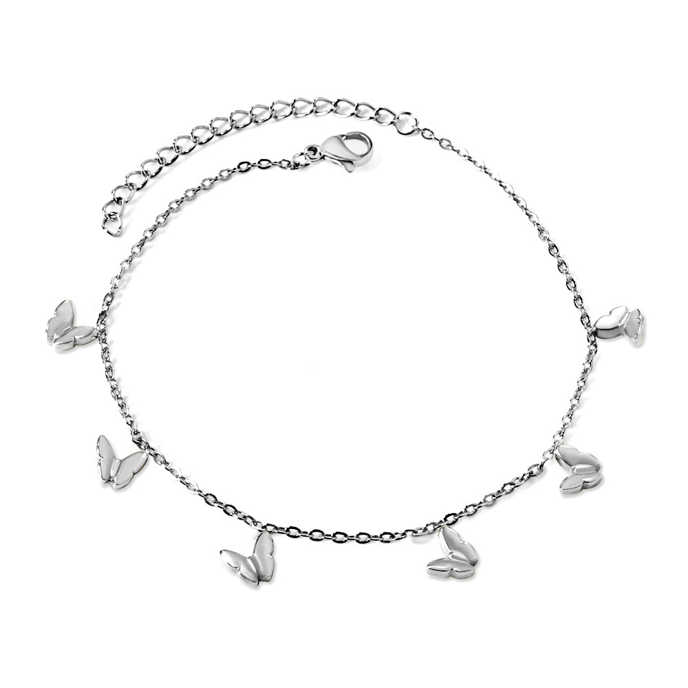 6 Butterfly Accessories Anklet 20+5cm