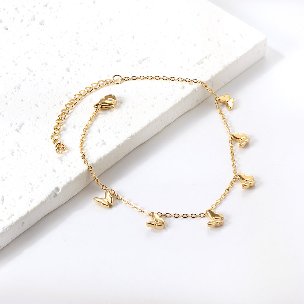 6 Butterfly Accessories Anklet 20+5cm