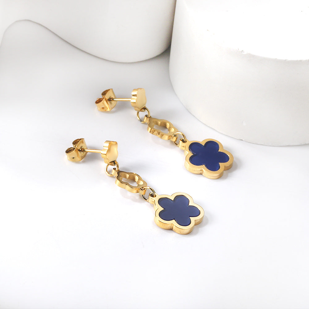 Peach Blossom + Hollow Peach Blossom + Peach Blossom Earrings with Shell Accessories