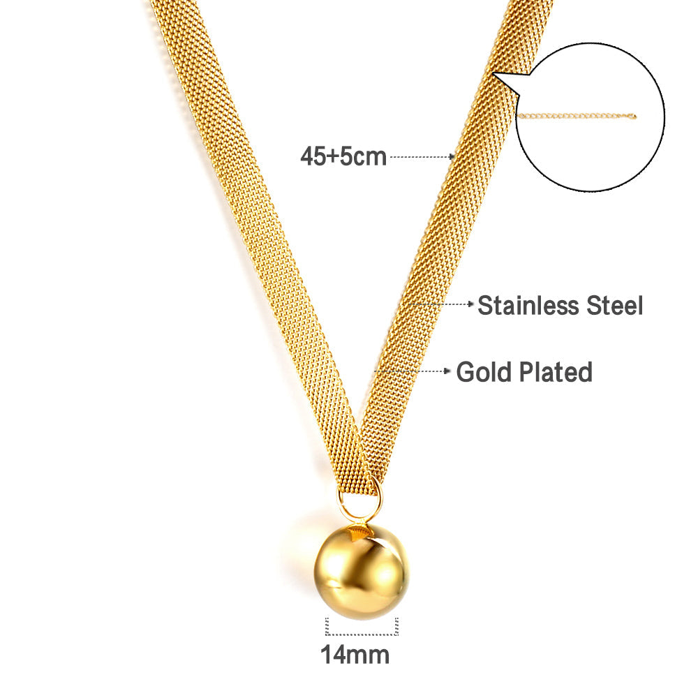 New Fashion Steel Bead Accessory Necklace For women