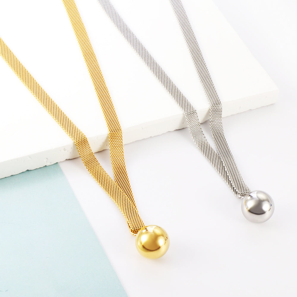 New Fashion Steel Bead Accessory Necklace For women