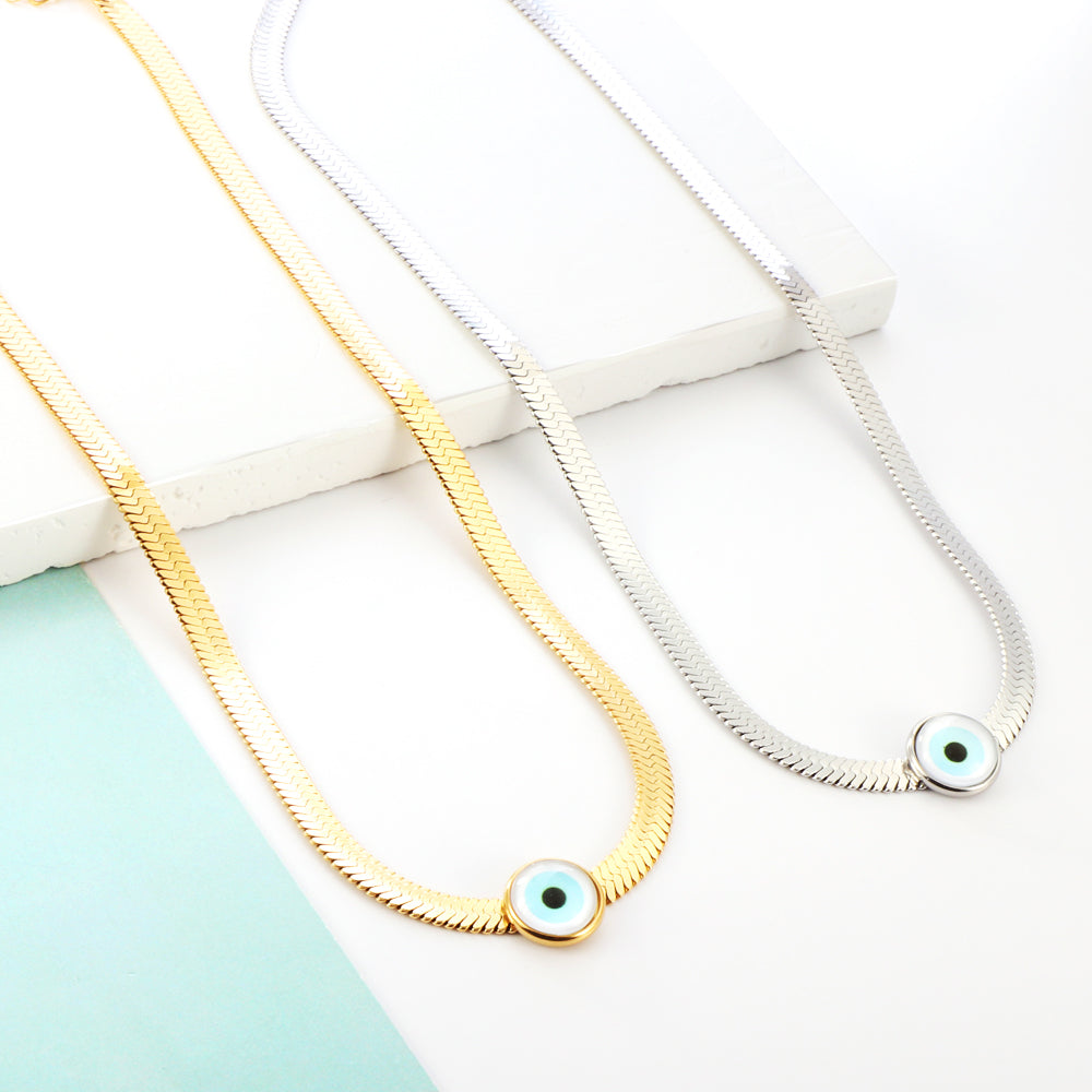 New Fashion Light Blue Cat's-eye Stone Accessory Necklace