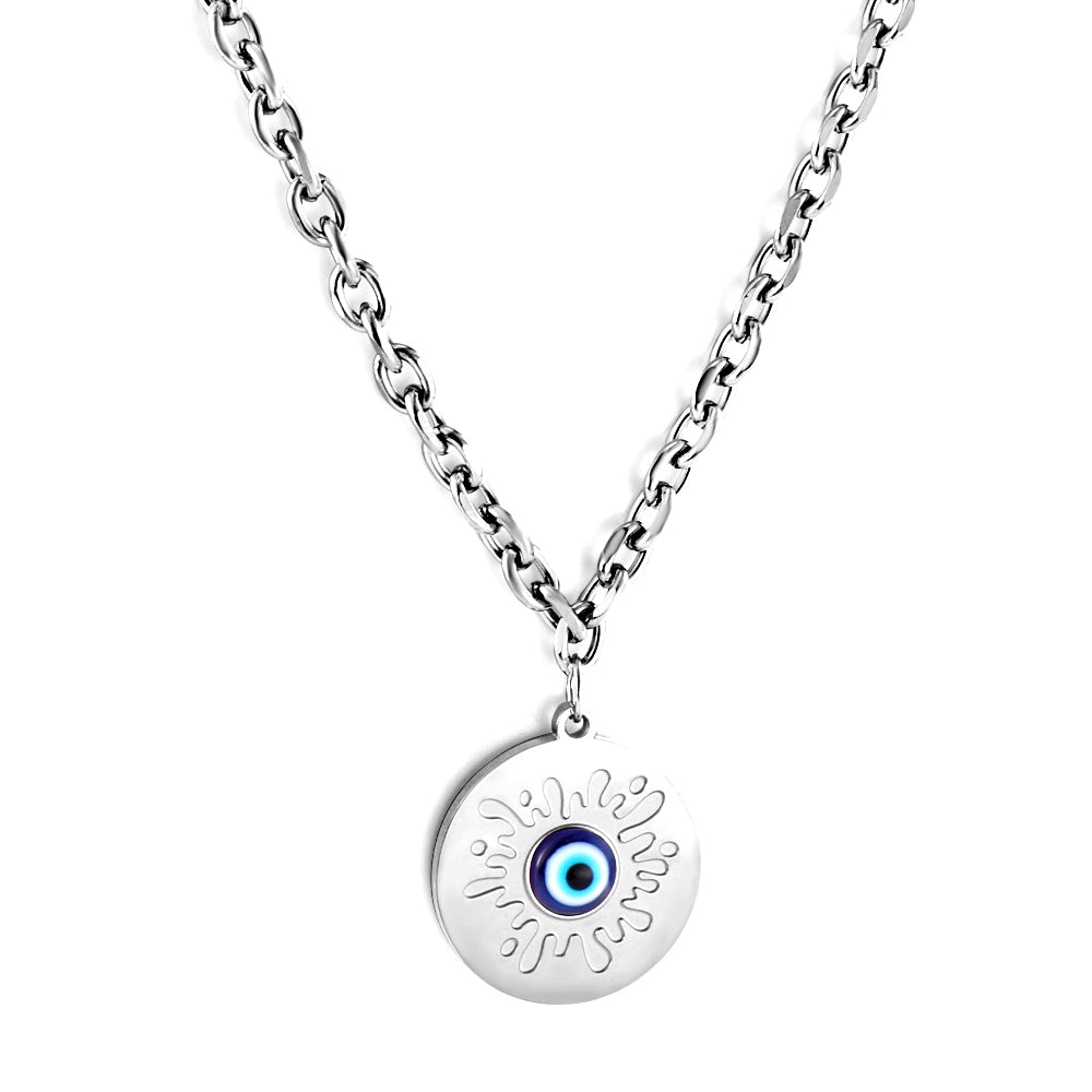 New Fashion Round Accessory With Dark Blue Cat's Eye Necklace