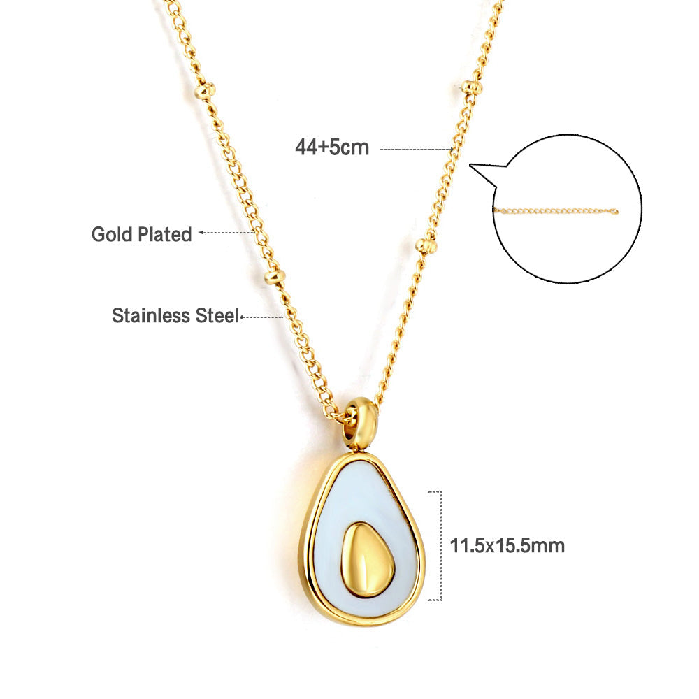 2023 New Oval Accessories with White Shell Necklace