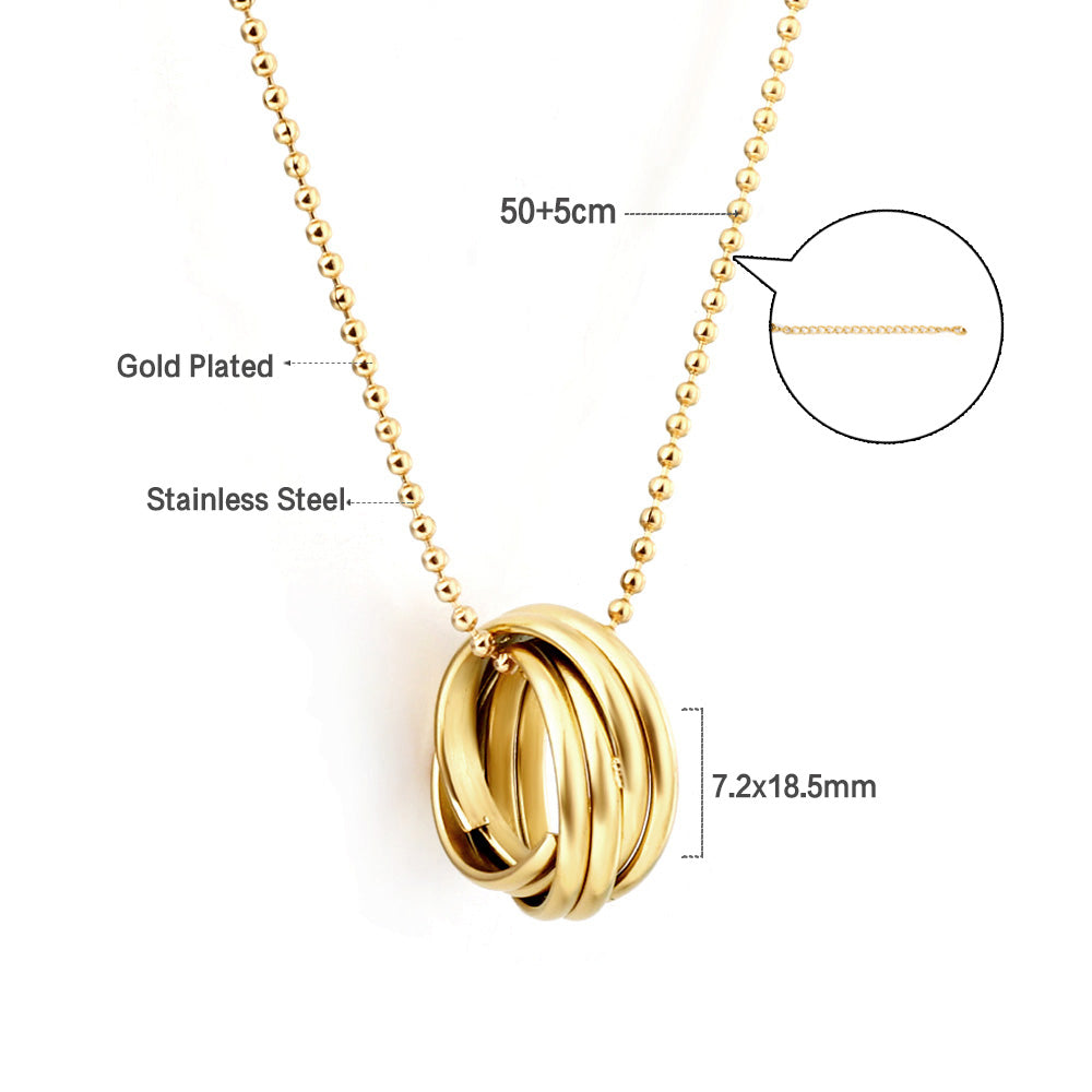 Wholesale New Fashion Multiple Circles Mixed Accessories Necklace