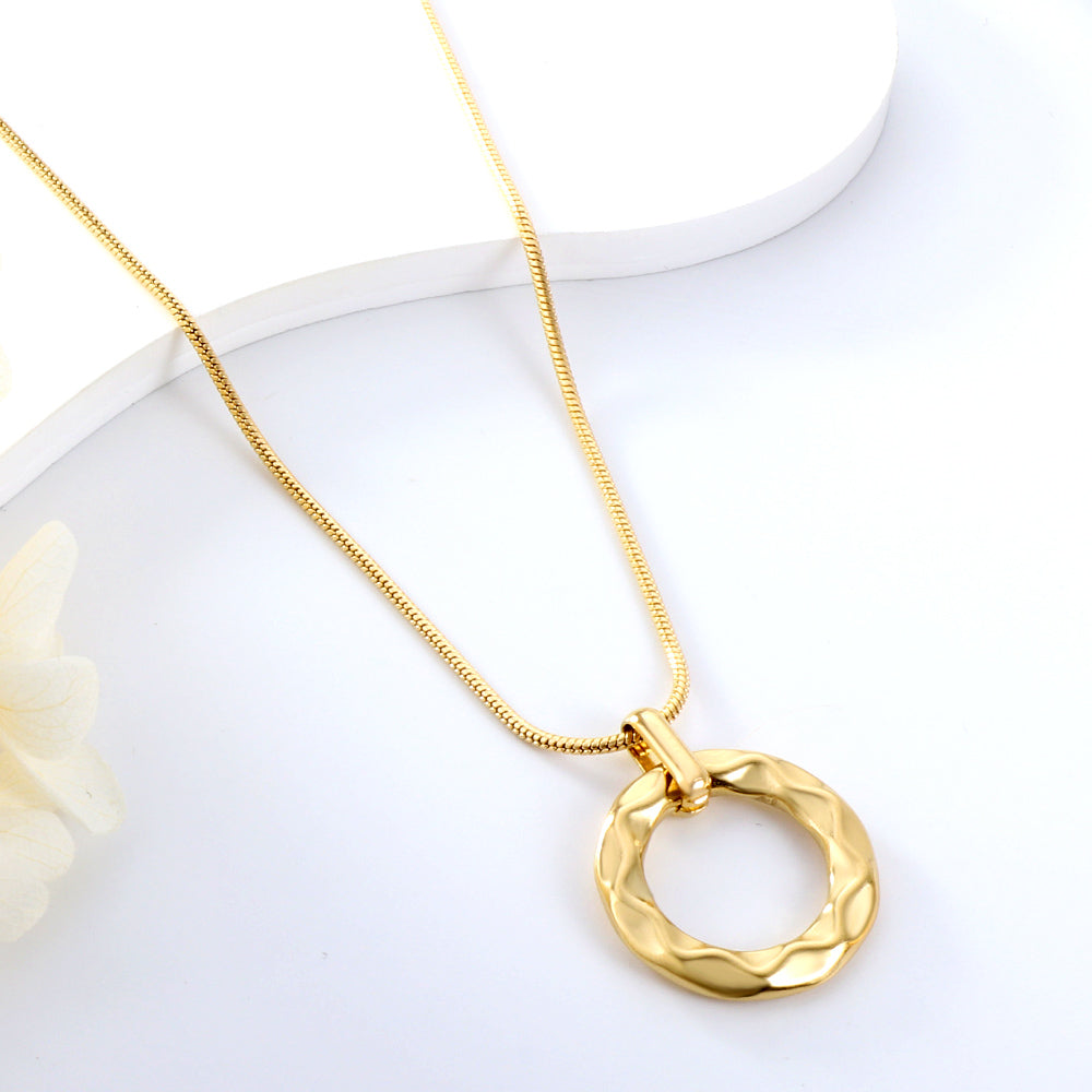 New Fashion Circle Bump Uneven Cutout Accessory Necklace