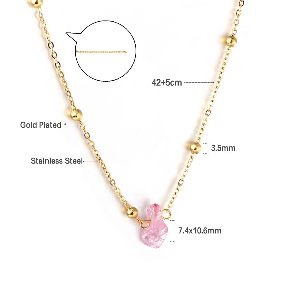 New Fashion Shaped Mixed-Color Zircon Necklace(Color Random Delivery)