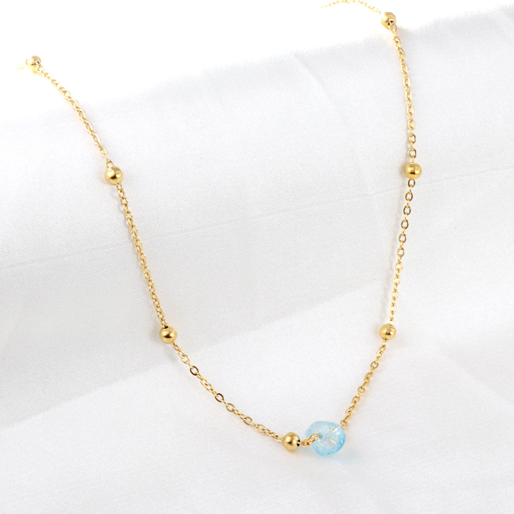New Fashion Shaped Mixed-Color Zircon Necklace(Color Random Delivery)