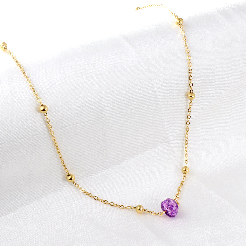 New Fashion Shaped Mixed-Color Zircon Necklace(Color Random Delivery)