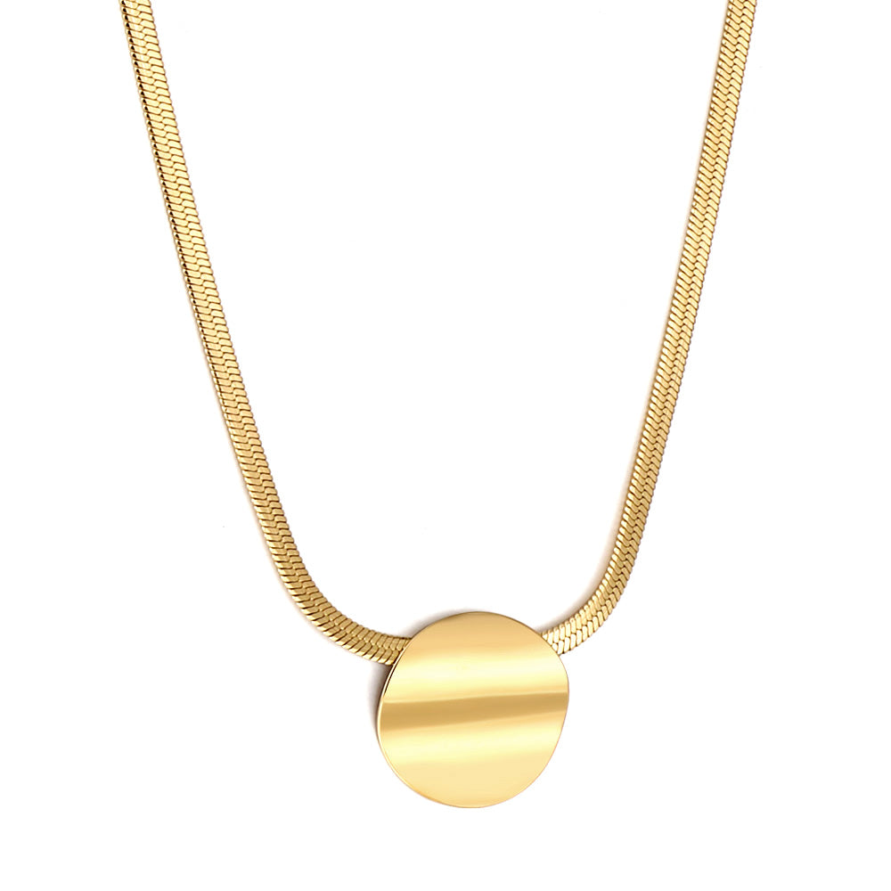 2023 New Fashion Round Pendant Necklace For Women